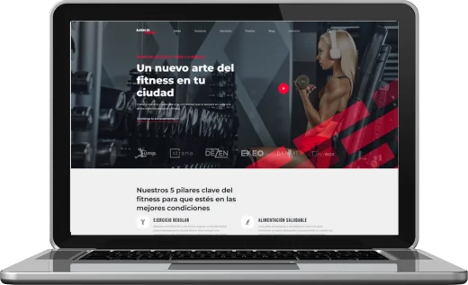 monitor con imagen de sitio web